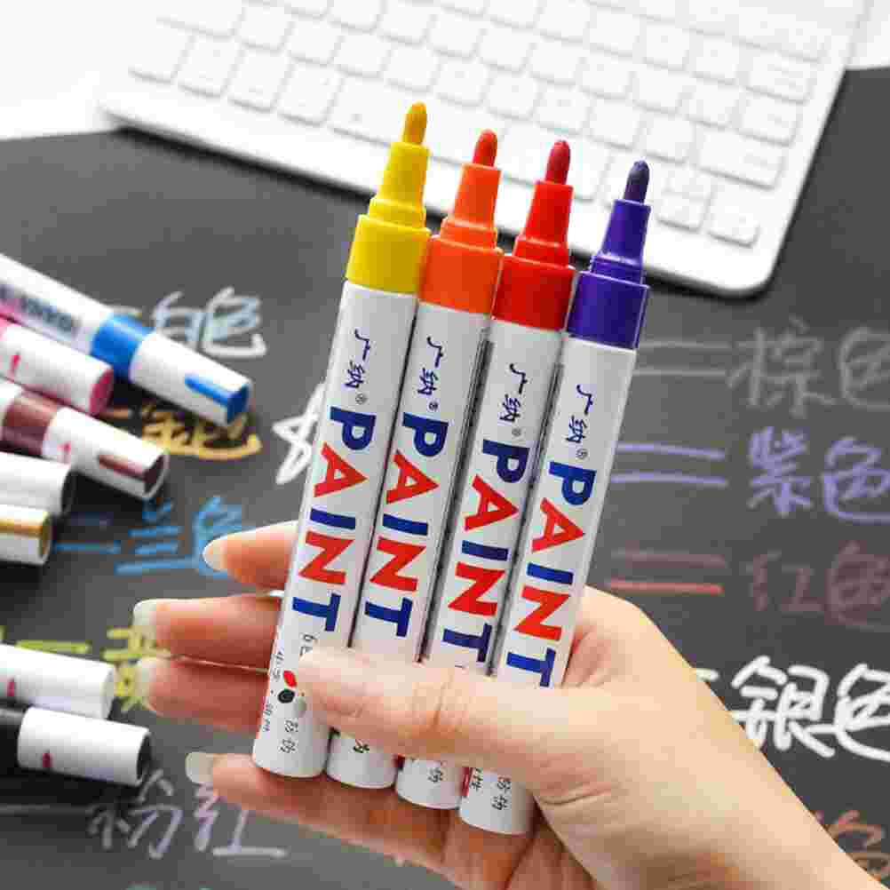 6pcs Paint Marker Pens Acrylic Paint Pens Oil Based Paint Markers Graffiti Markers