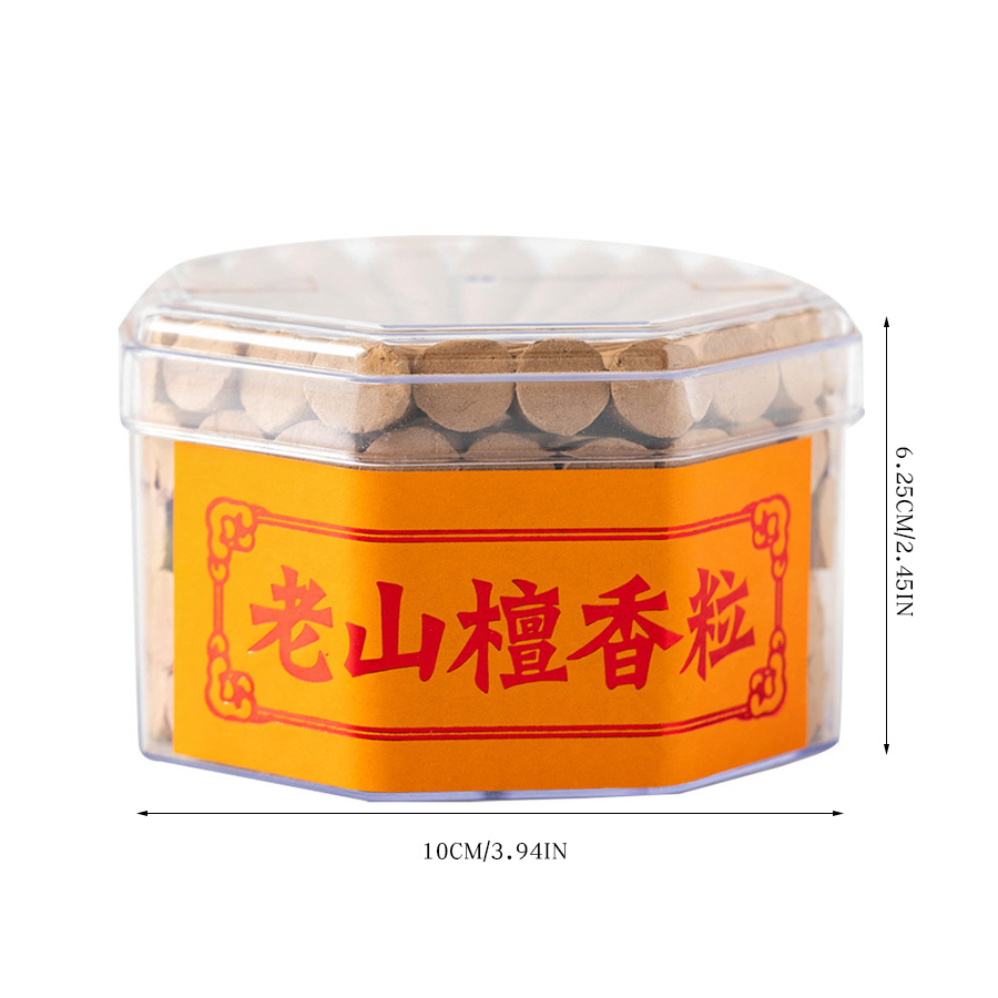 100 Capsules/1 Box Sandalwood Cone-Shaped Incense Tower Incense Large Cylindrical Octagonal Box - Magic Moments, Meditation and Yoga , - Suitable for Home Air Purification, Aromatherapy, Yoga, Office, Tea Room, Health Center, Aromatherapy