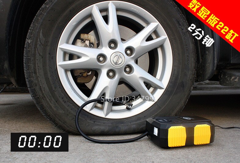 Digital Tire Inflator DC 12 Volt Car Portable Air Compressor Pump 150 PSI Car Air Compressor for Car Motorcycles Bicycles