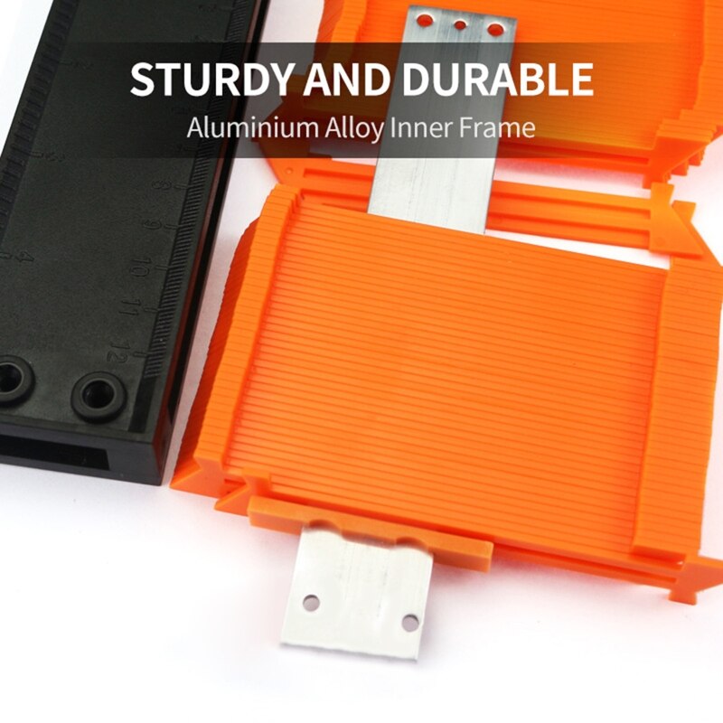 Contour Gauge Profile Tool Alloy Edge Shaping Wood Measure Ruler Laminate Tiles Measuring Gauge Au03 20