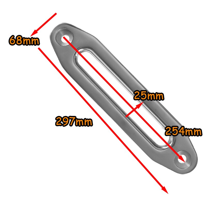 10 Inch 12000 DBS Winch Rope Guide Silver Hawse Aluminum Fairlead For Off Road 4WD Rope Silver Rope Guide Wire Guide