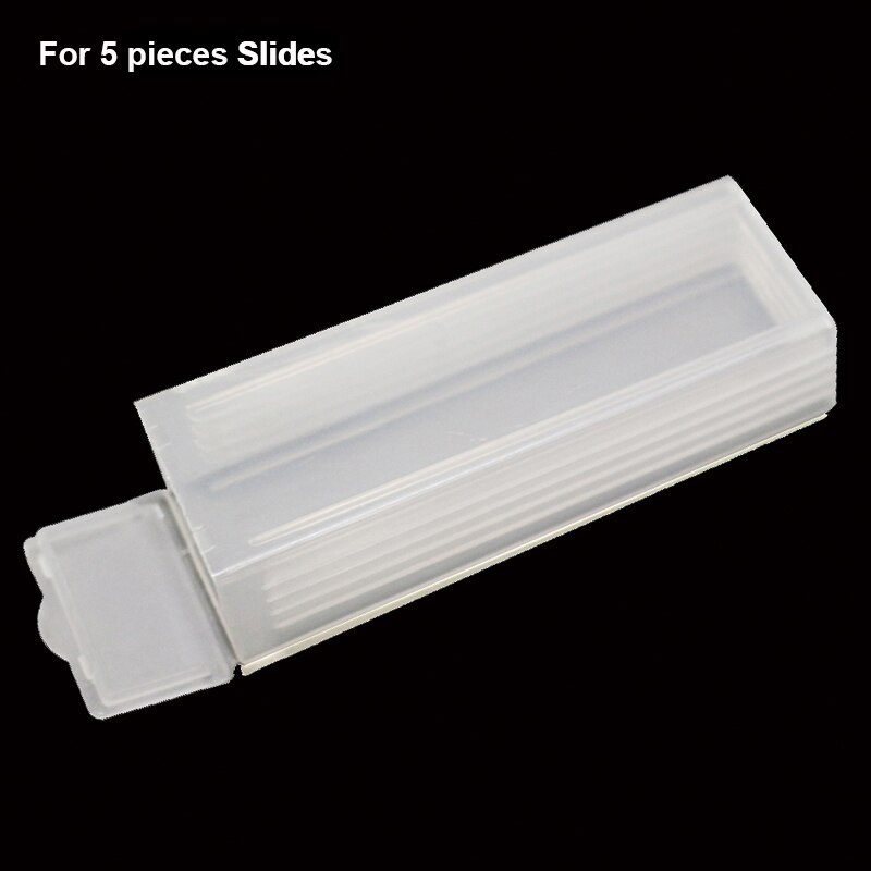 50 pieces Microscope Slides Box Holds 1 or 2 or 3 or 5 pieces Slides Plastic Mailers Box Slide Storage: For 5 pieces Slides