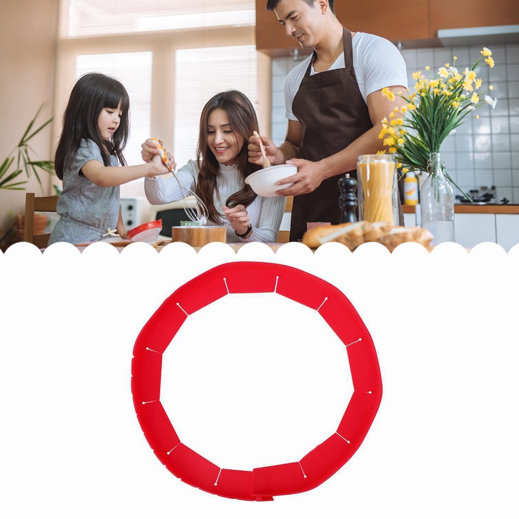 Kitchen Food Pizza Tool Pie Dish Crust Protector Shield Pan Silicone Adjustable Pie Shield Tools Kitchen Baking Tool