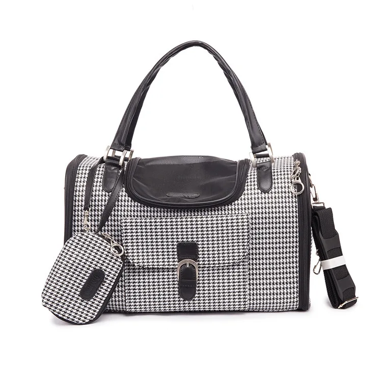 Sac de transport Portable pour animaux de compagnie, chat, chien, avec sac à main, voyage en cuir, petit chien, Chihuahua, Teddy, sac de transport: S / WHITE