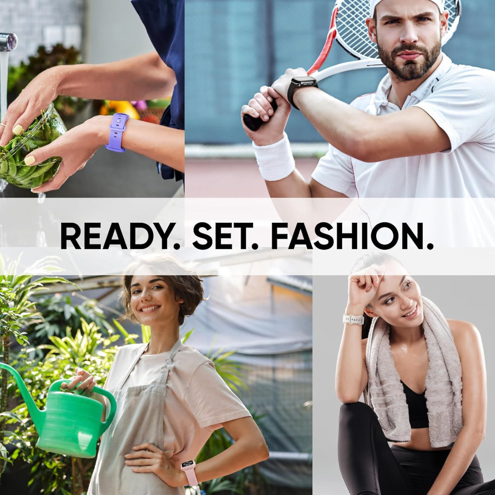 Band + hoesje voor Apple Watch Band 40 mm 41 mm 44 mm 45 mm Screenprotector Siliconen sportarmband voor iWatch Series 9 8 7 SE 6 5 4