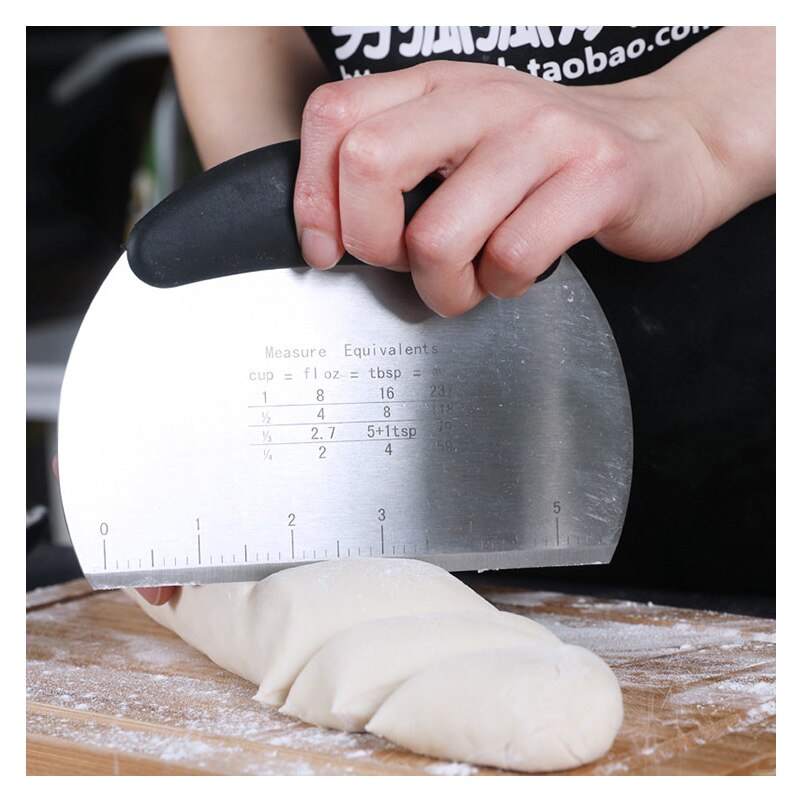 Cortador de repostería y Raspador Set batidora de masa de acero inoxidable, espátula-cortador de masa para Pizza/galletas-Picadora herramientas para masa para hornear