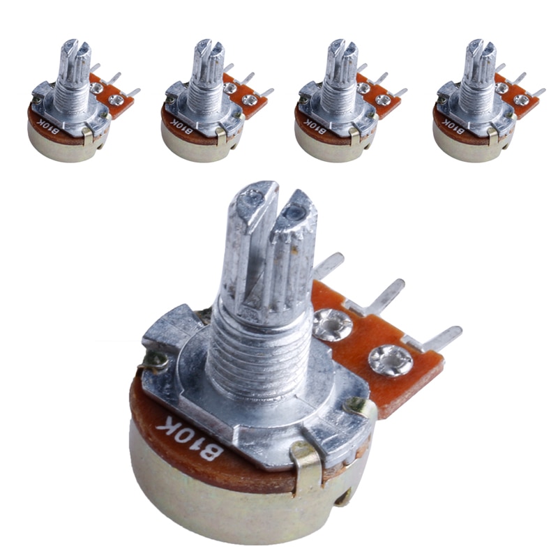 5Stck B10K Ohm linear verjüngen Dreh Potentiometer Tafel Topf 15mm
