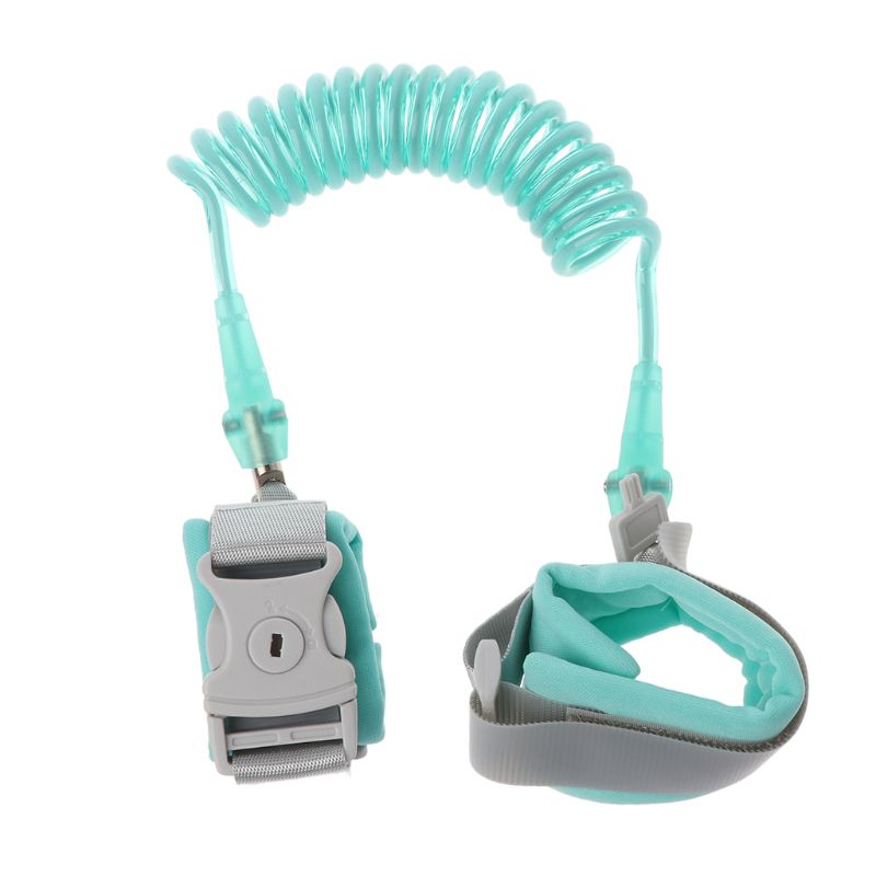 Anti Lost Wrist Link Add Key Lock Toddler Leash Baby Walker Safety Belt Wristband Walking Strap Rope Adjustable Harness 2M: Green / 2.5m
