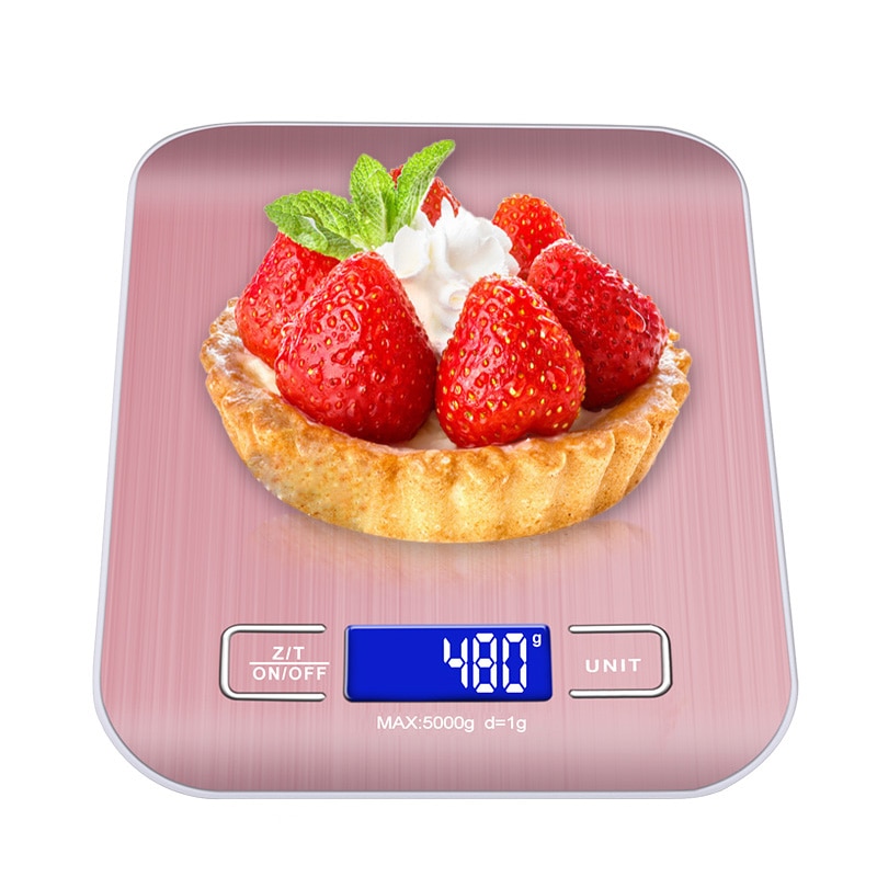 Stainless steel USB digital kitchen scale 10kg 5kg precision electronic food scale for cooking and baking measuring tools