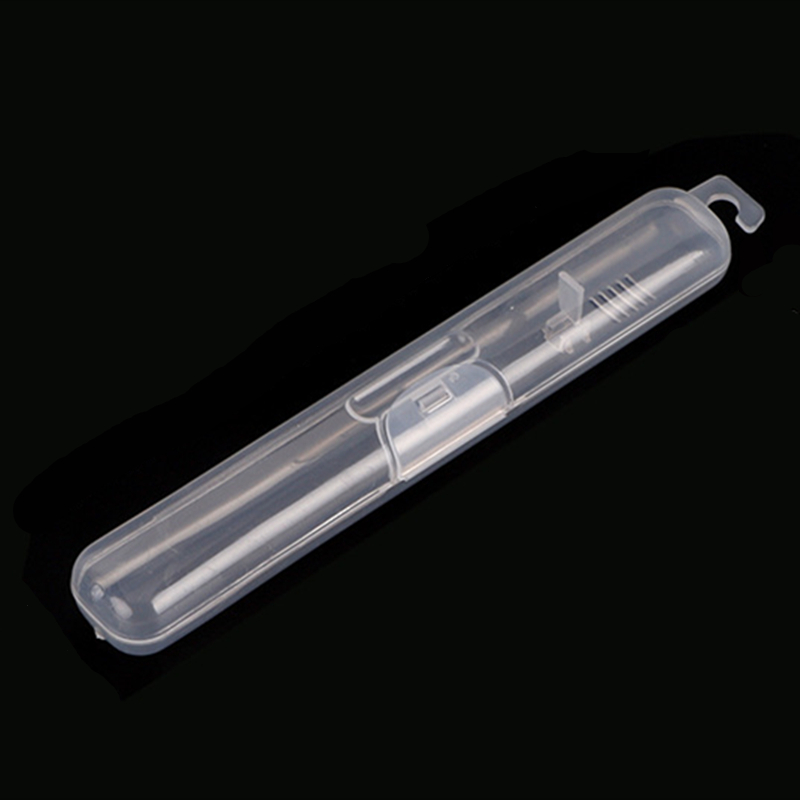 1Pcs Transparent Toothbrush Holder Case Travel Portable Storage Box Practical Container Toothbrush Organizer Bathroom Tools: Transparent