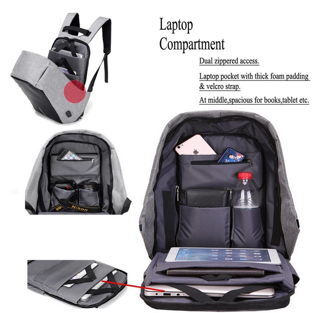 15.6 Inch Laptop Backpack For MacBook Pro 15 Anti Theft 17.3 inch Laptop Bag Backpack Men/Women Oxford Waterproof Notebook Bag