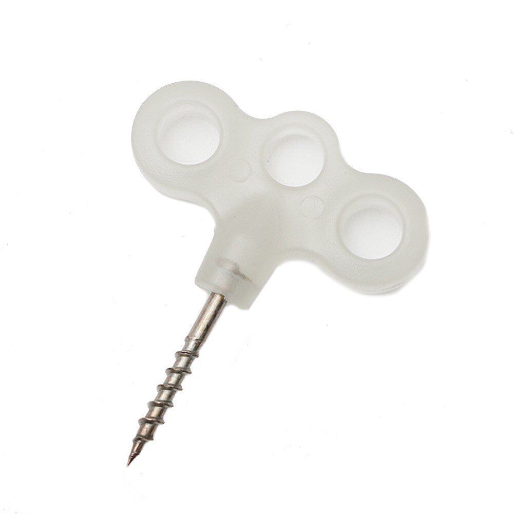 1pc hook nails outdoor camping deck light tent screw pegs three-eye outdoor deck nail rope fastener tent accessories
