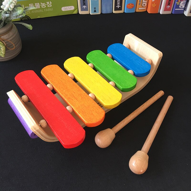 Xylofoon Speelgoed Chrismas Voor Kids Regenboog Houten Xylofoon Voor Kinderen Muzikaal Speelgoed Creatieve Instrument Houten Instrumenten