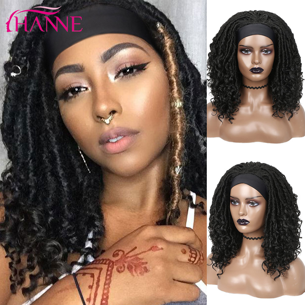 Brown Lace Front Faux Loc Wigs, Front Wig Dreadlock