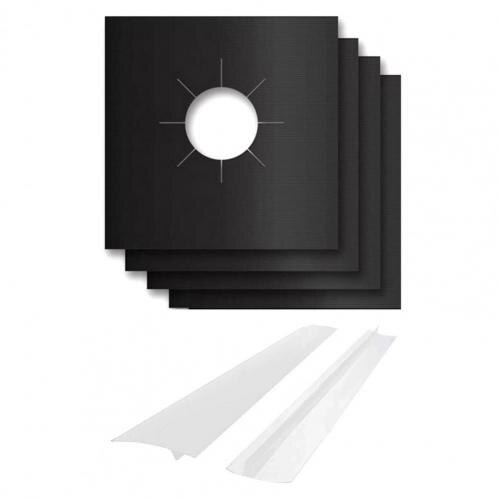 Estufa brecha Protector de estufa de Gas Protector de quemador de sellado de aceite no-stick contra para Cocina: Blanco