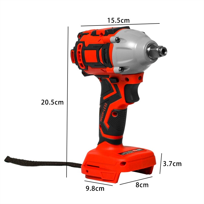 Cordless Brushless Electric Wrench Impact Wrench Socket Wrench Li-ion Battery Hand Drill Installation: 2