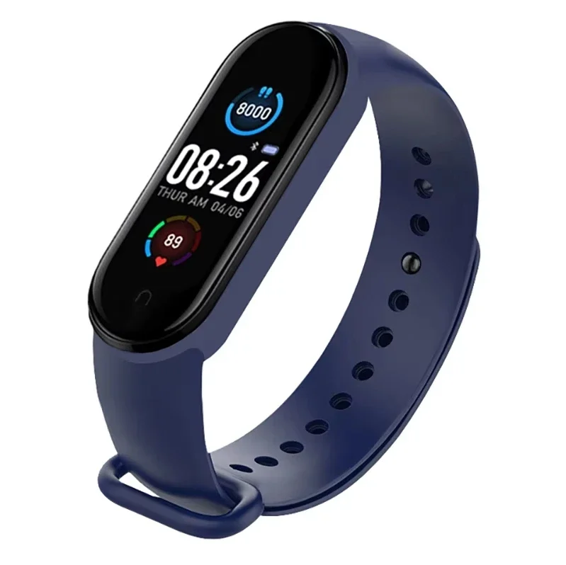 M5 Smartwatch digital Männer und Frauen Bluetooth Fitness Tracker Uhr Übung Herzfrequenz Blutdruck Android iOS: Blau