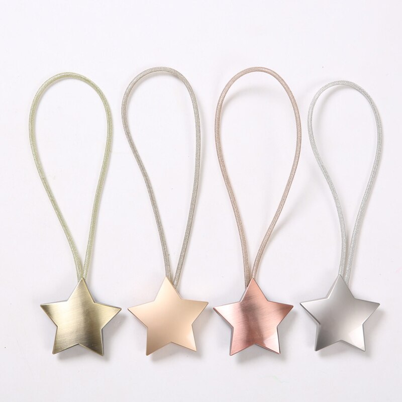 Lykke stjerne magnetisk glipper tilbake holder gardin spenne stjerne gardin broach hjem rom gardin anheng dekorasjon gardin krok