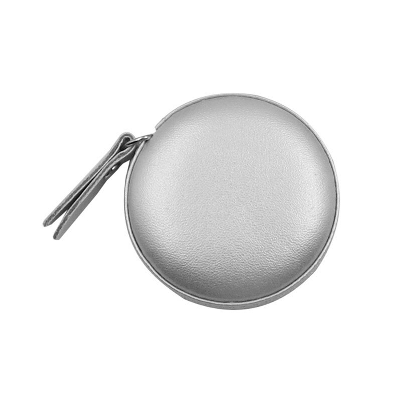 Measuring Tape Portable PU Leather Round Mini Tape Measures Retractable Ruler For Body Waistline Chest Circumference: Auburn
