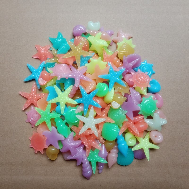 50/10pcs Glow in the Dark Garden Marine Luminous Stone Shell Conch for Walkways Garden Path Patio Lawn Garden Yard Decor