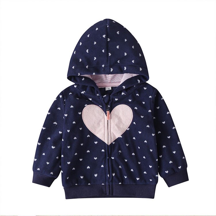 Lange Mouw Hooded Kids Winter Kleding Cartoon Kids Jassen Voor Meisjes Katoenen Baby Jongens Jas Peuter Jongen Kleding 1-3 Jaar: Dark Blue / 9m