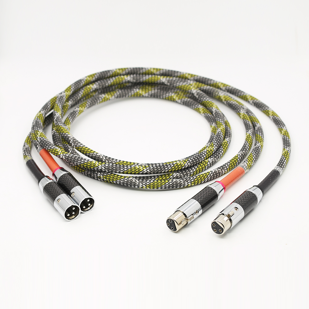 1 Pair HIFI XLR interconnect Cable Hi-end XLR Male to Female Audio Cable with XLR Silver-plated Plug Connector