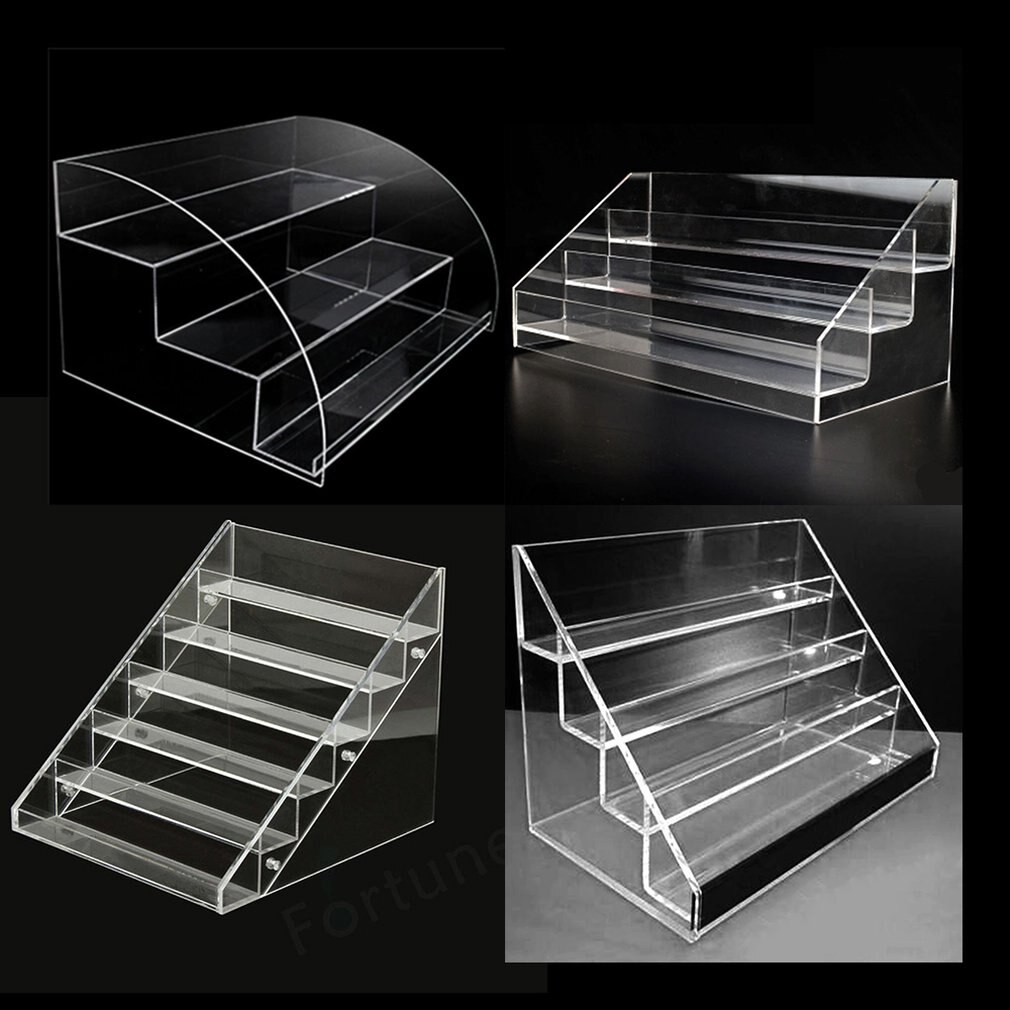 Acrylic Nail Polish Display Stand Multi-layer Plastic Transparent Frame Nail Shop Display Rack Lipstick Box Cosmetics Rack