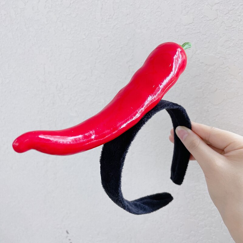 Diadema de zanahoria divertida para mujer, cintas para el pelo de verduras para mujer, bandana bonita para lavar la cara, accesorios para el cabello,: 2