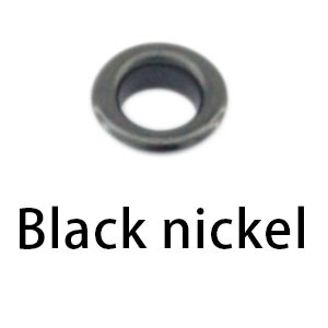 200sets/lot No Sew metal brass eyelets with washer 14mm*8mm small round metal grommets 7color 22#: black nickel