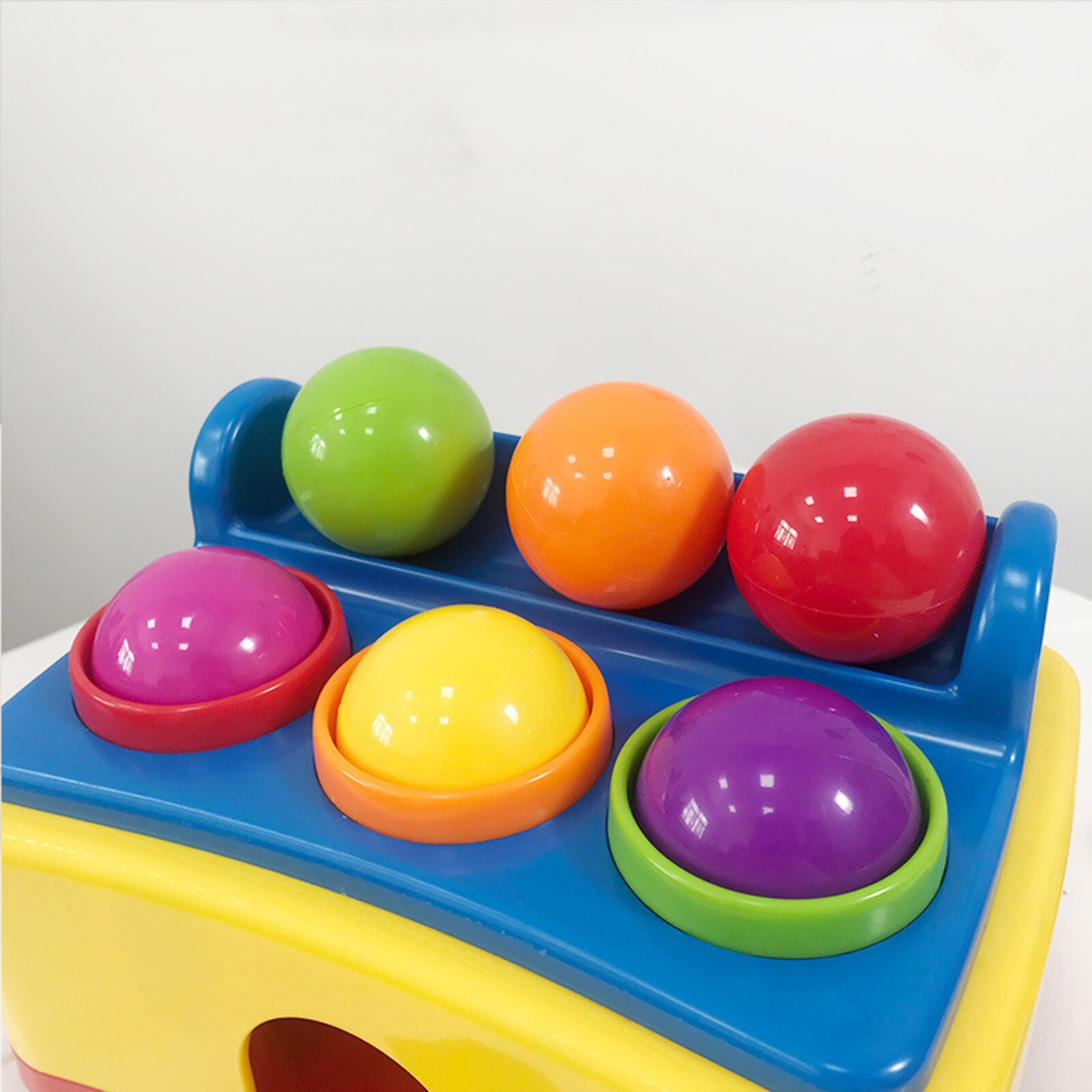 1 Juego de madera martillo bola caja para martillar juego juguetes para niños divertido martillo de bola golpeando Musical martillo Bola de juguetes educativos