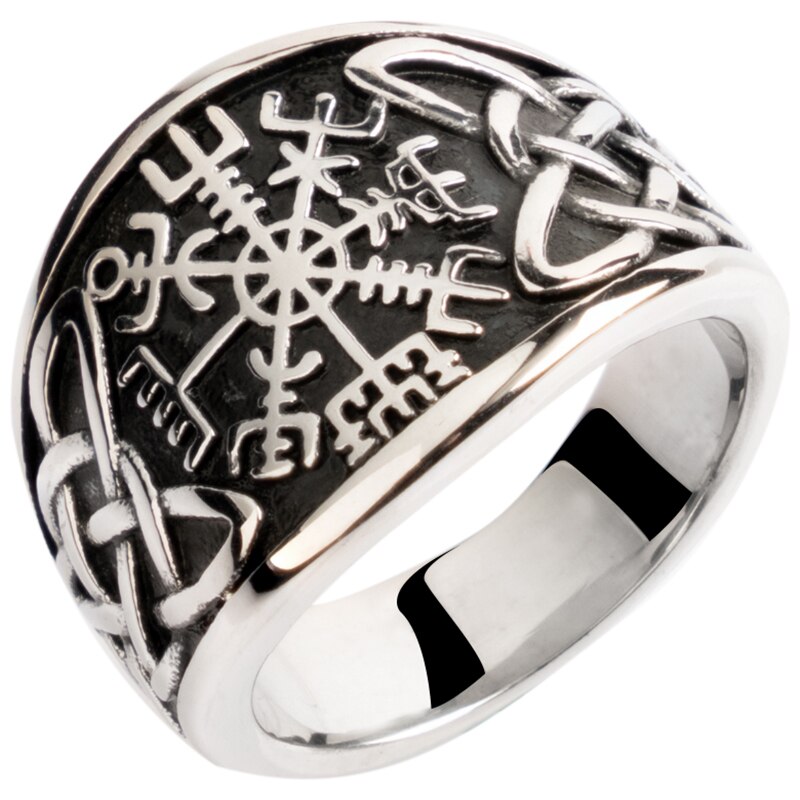 Bagues Viking Valknut nordiques pour hommes, en acier inoxydable, bague index pour hommes, bijoux à la , Vintage