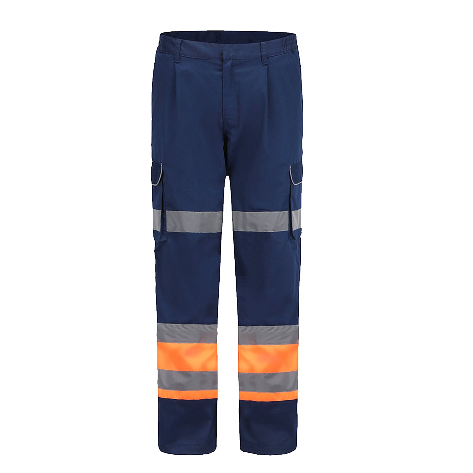 AYKRM Reflective Pants hivis Functional Pockets Wear-resistance Safety Trousers Winter Work Color 5XL: Orange / 44
