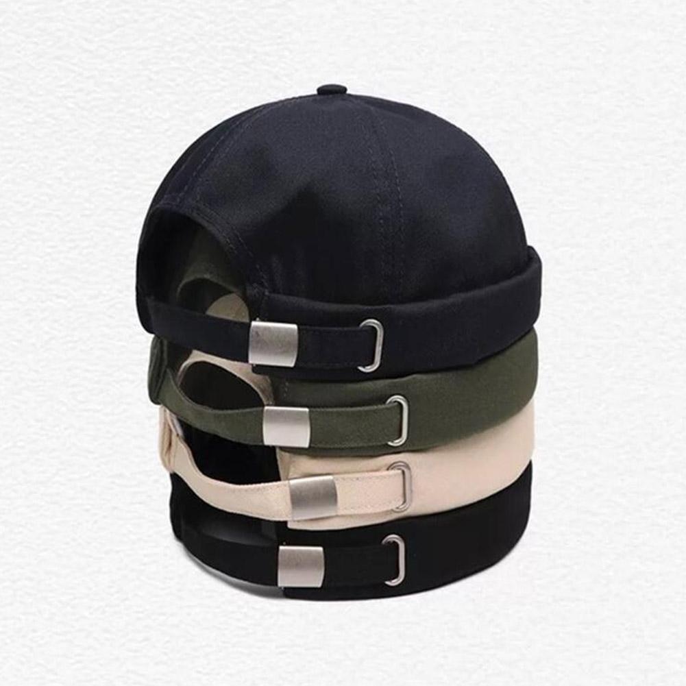 Men Women Retro Dome Melon Brimless Beanie Cap Skullcap Sailor Cotton Mechanic 6 Trendy Color Panels Docker Hat Casua Q2M8
