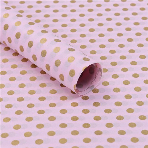 Papiers de soie à pois 50x66cm, 20 pièces, papiers d&#39;emballage de fleurs, pour emballage de chaussures, , rouleau de papier d&#39;emballage de vêtements pour le vin: Pink-Gold dot