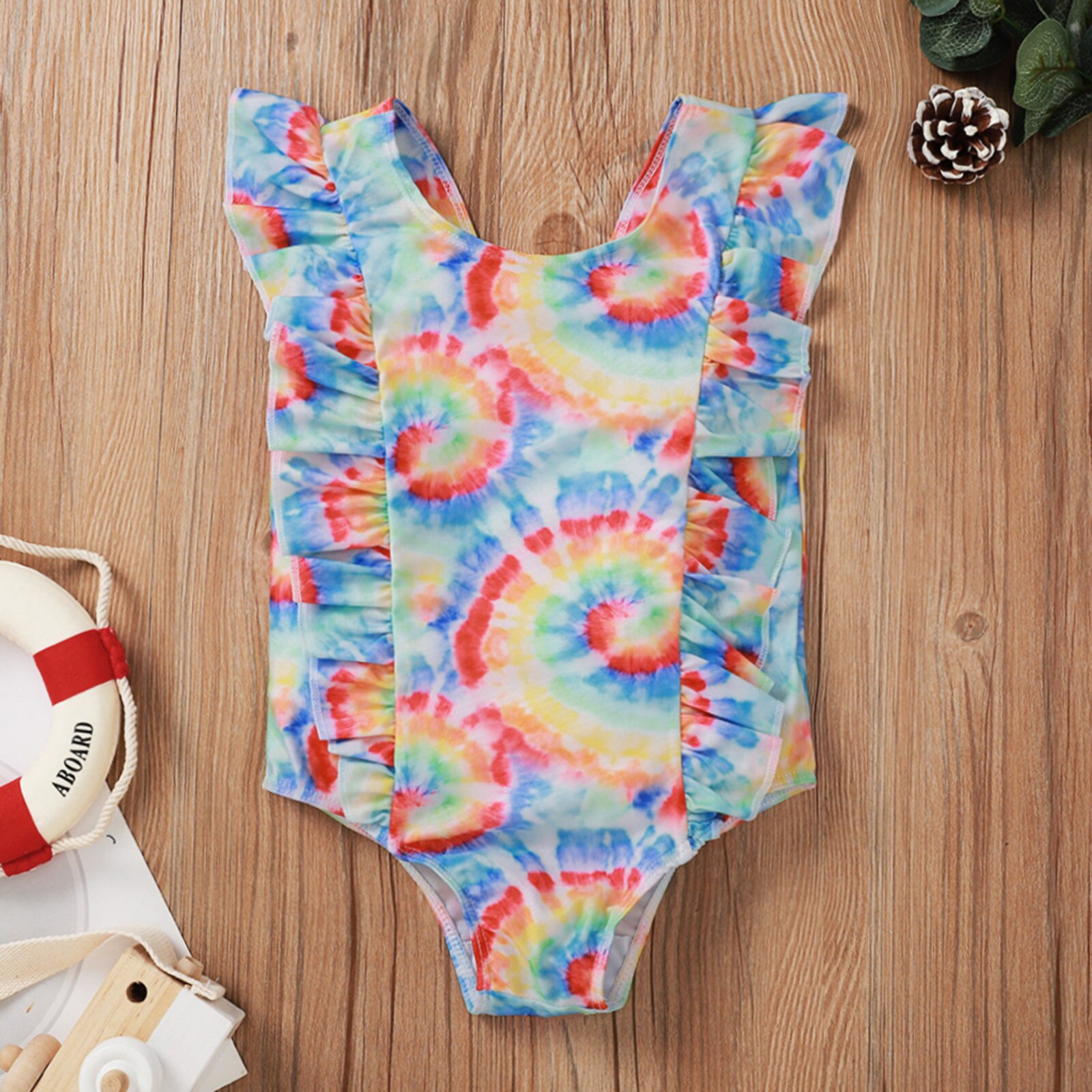 #40 6m-5t Toddler One Piece Newborn Kids Girls Swimwear Floral Print Sleeveless Belt Siamese Swimwear Swimsuit Bathing Suit: 3Y