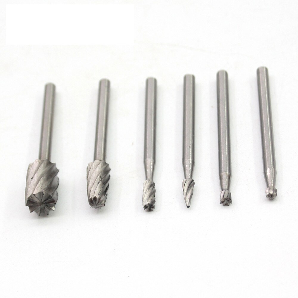 6pc 10pcs woodworking milling cutter woodworking graver carver bits rotary file set for dremel/rotary tool: 6pc per set