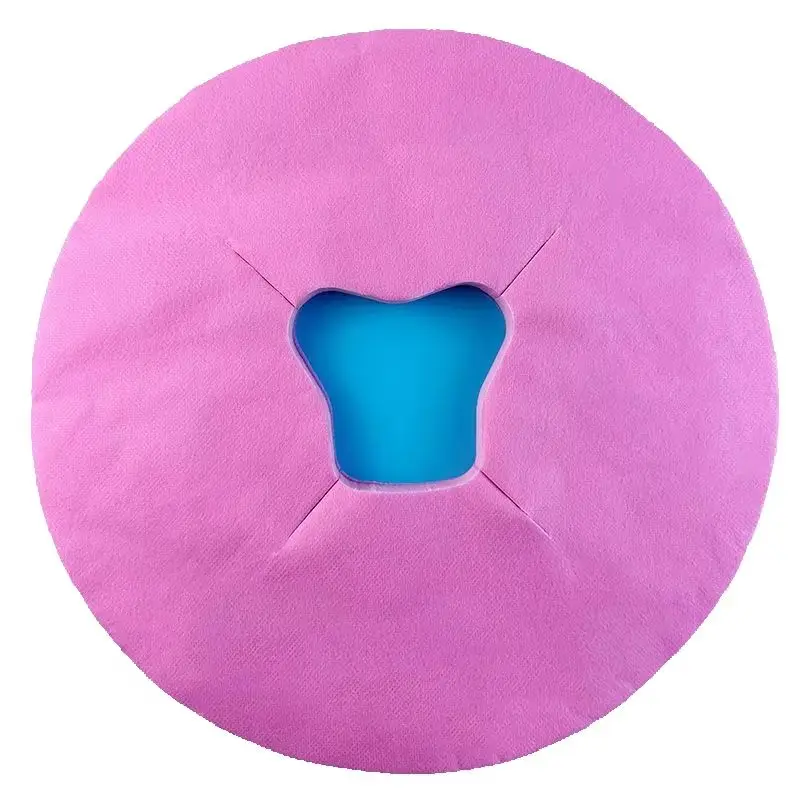 100pcs Spa Salon Disposable Massage Face Rest Cushion Covers Cradle Sheets Headrest Pillow Paper Massage Face Cradle Table Cover: VIOLET