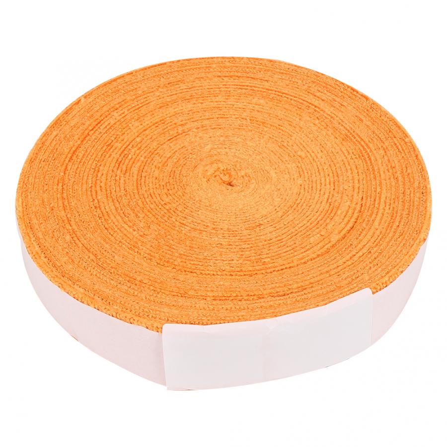 10m badminton ketcher greb svedabsorberende omslag anti-slip badminton ketcher greb tape åndbart tennisracket greb svedbånd: Orange