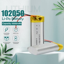 3,7 V 1000mAh 102050 Lithium-Polymer Li-Po li ionen Akku Für MP3 MP4 MP5 GPS DVD Tablette Bluetooth kamera Lipo zelle