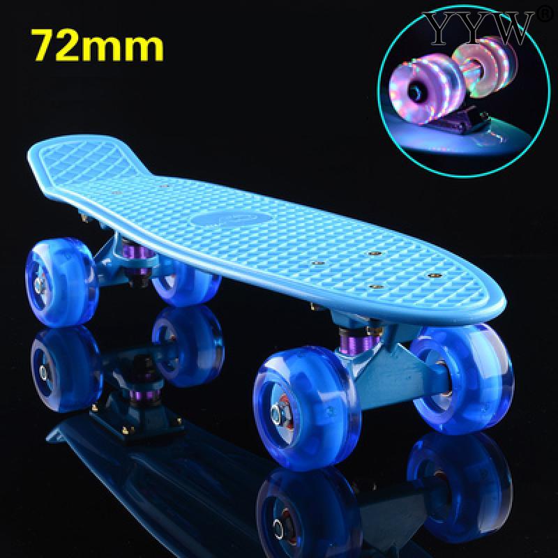 Clignotant planche à roulettes simple Kicktail Penny Mini Cruiser Rocker 4 roues adolescent adulte trottoir patinage rue filles planche à roulettes: A16