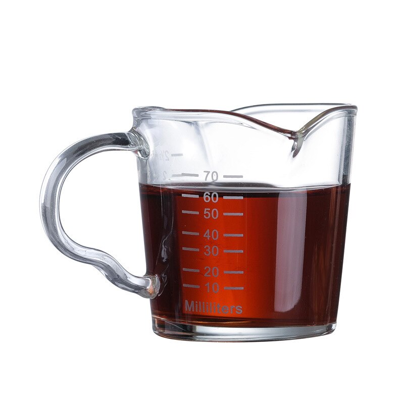 Taza medidora de café de doble pico de vidrio resistente al calor para hogar y cocina, taza de café Espresso, boca, tazas de leche y café-35