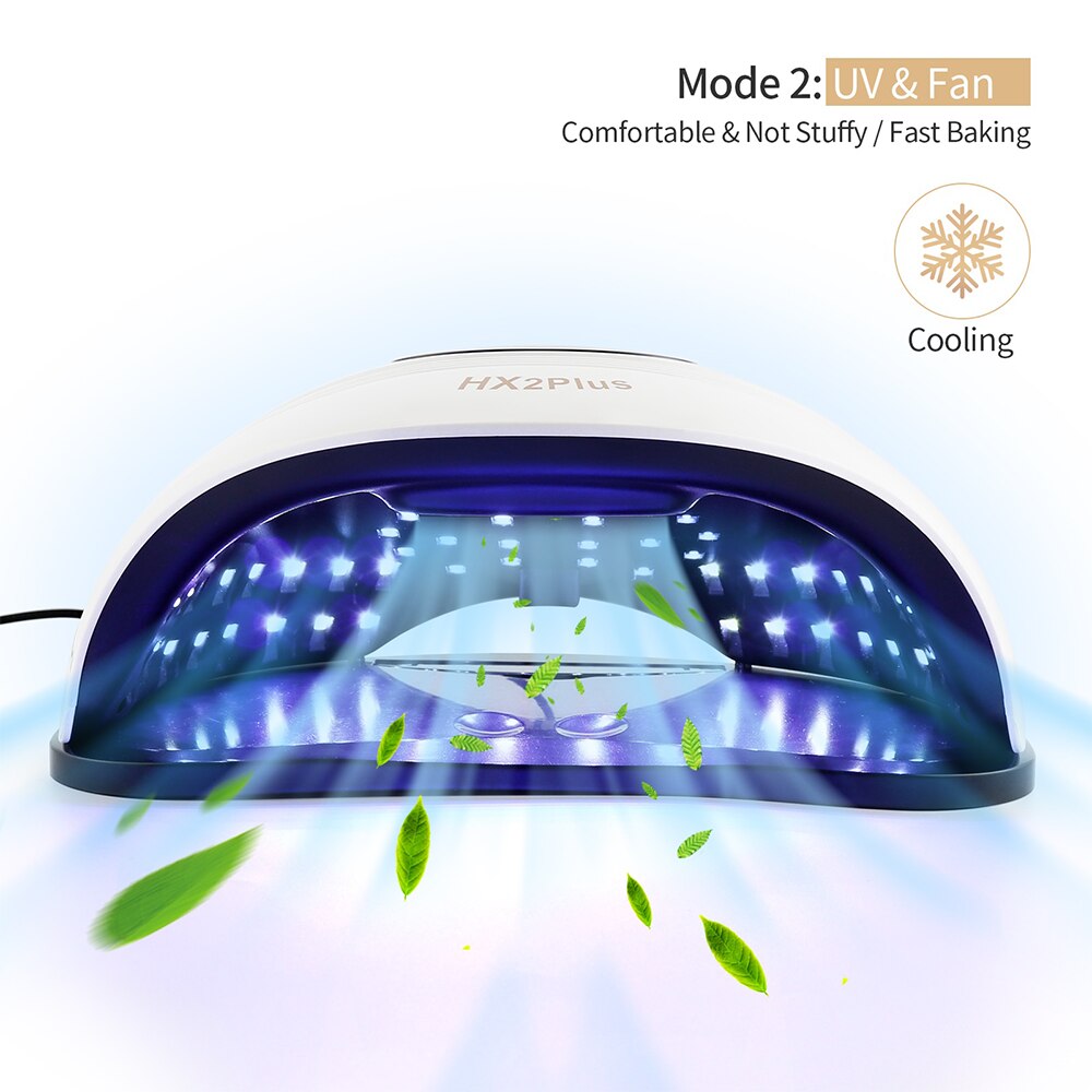 Warme und Kalte Luft Fan Nagel Trockner 120W 60 LED Lichter Gel Polnisch Schnelle Aushärtung UV Nagel Lampe Fan trocknen Heizung &Ampere; Kühlung Nagel Luft Trockner