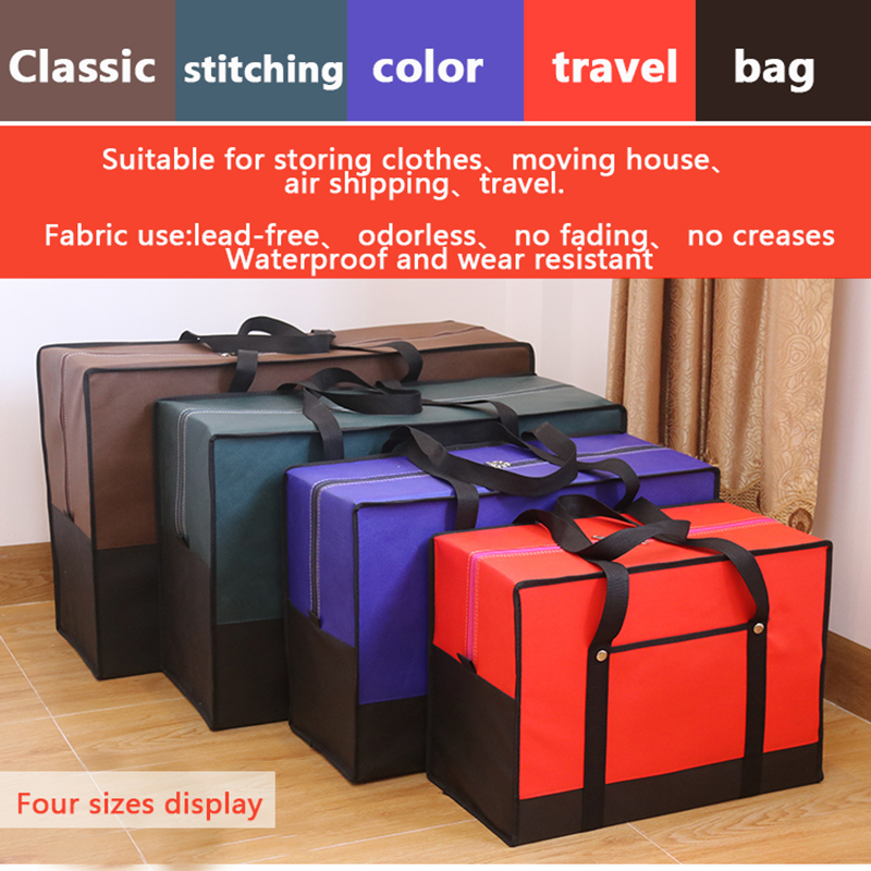 Moving house big bag waterproof canvas large capacity men's travel bag Oxford cloth quilt bag luggage packing