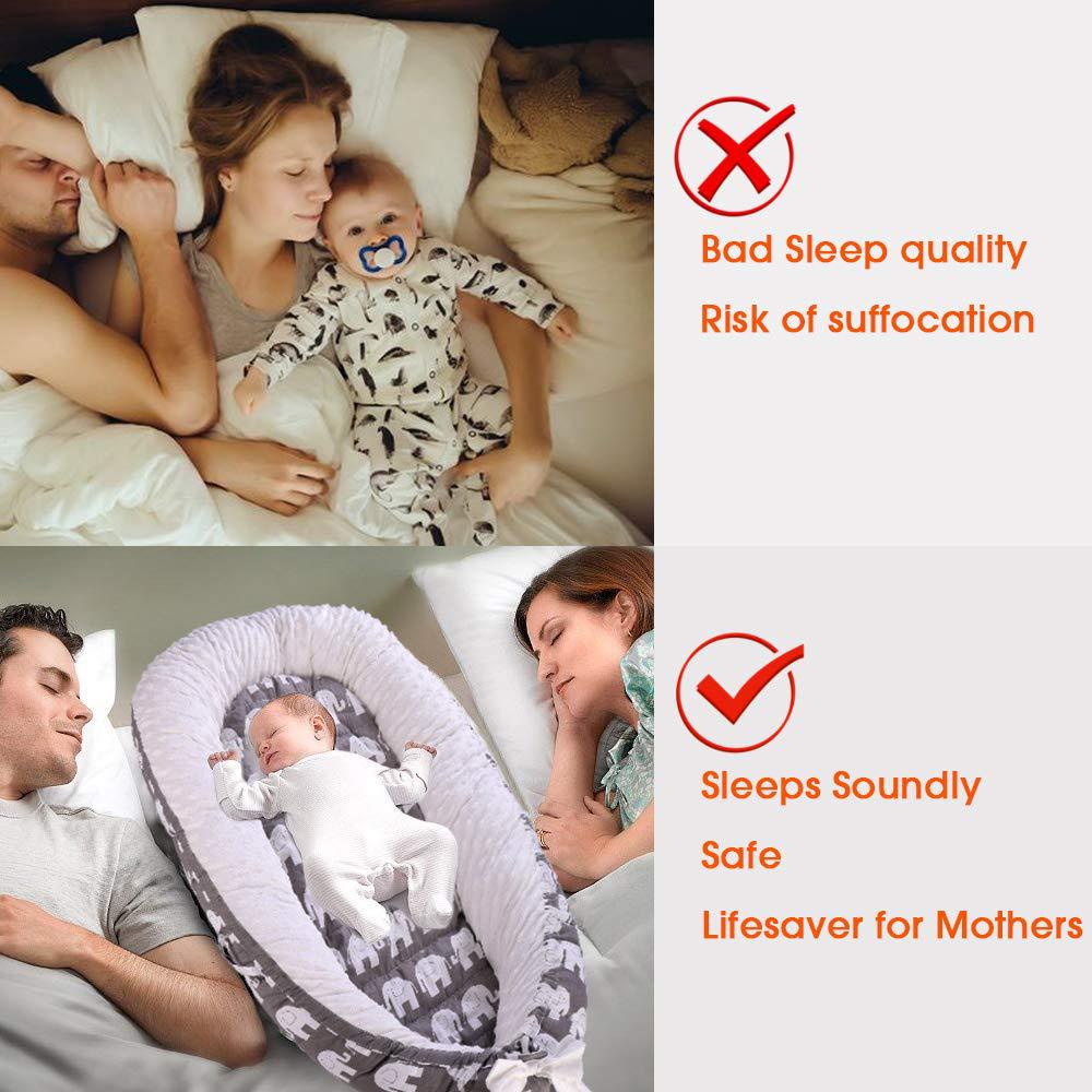 Explosions baby bed in Portable Crib Baby Bed Grey Elephant Fabric Baby Bionic Bed room decor