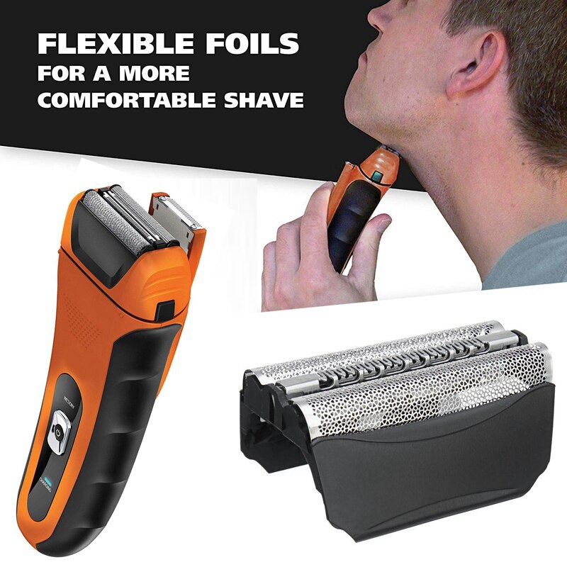 Han barbermaskine udskiftning blad folie hoved barbermaskine hoved skæg rengøring tilbehør sort, til braun series 5 51b 8000 series con