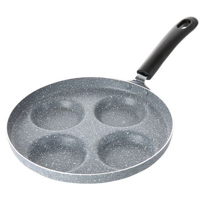 Mini Nonstick Gebakken Pan Vier-Gat Draagbare Voor Pannenkoeken Ontbijt Omelet Keuken HYD88: gray
