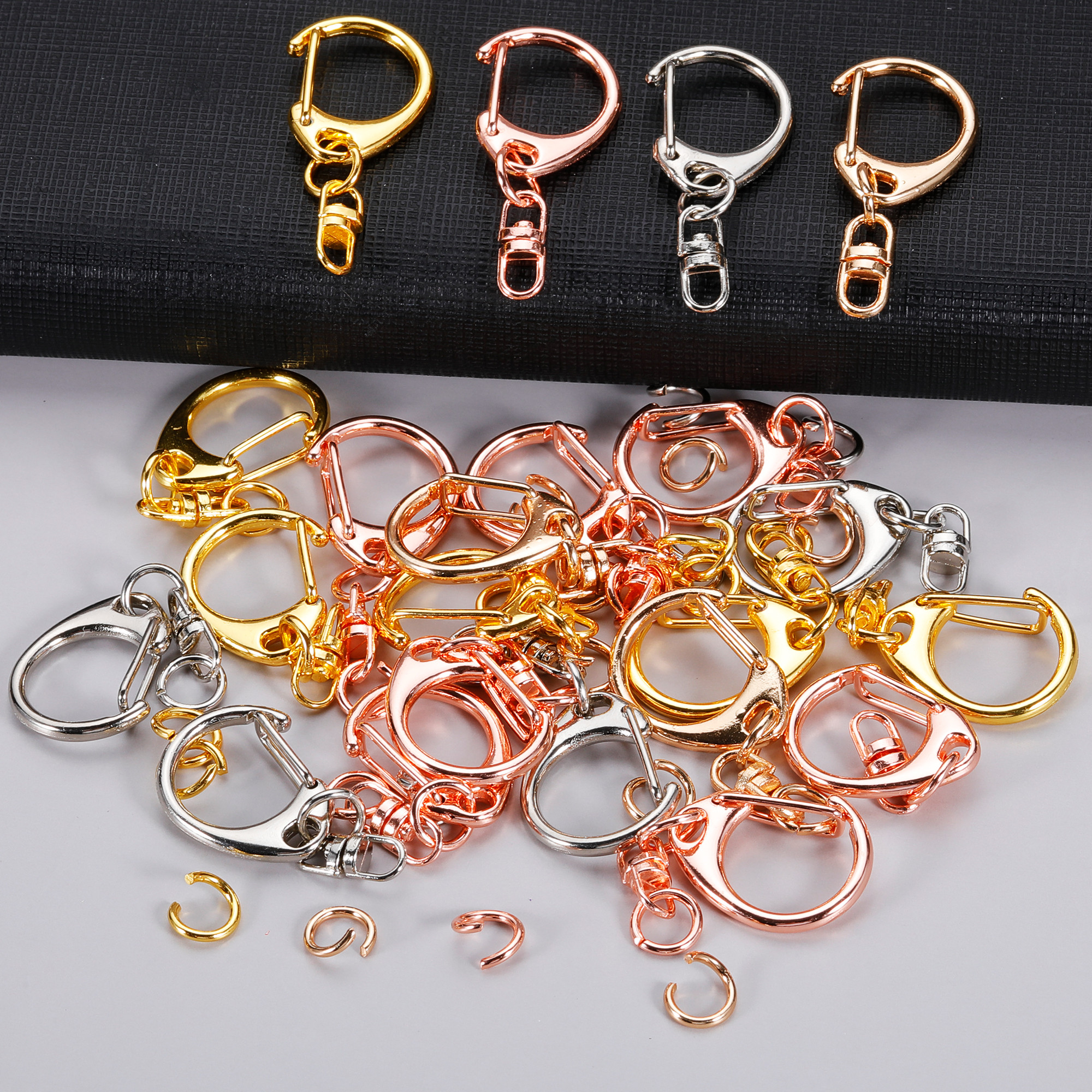 10 stuks C-gesp draaisluiting sleutelhanger 8 vorm sleutelhanger sleutelhanger ring metalen haken clip kleine sluitingen sieraden maken