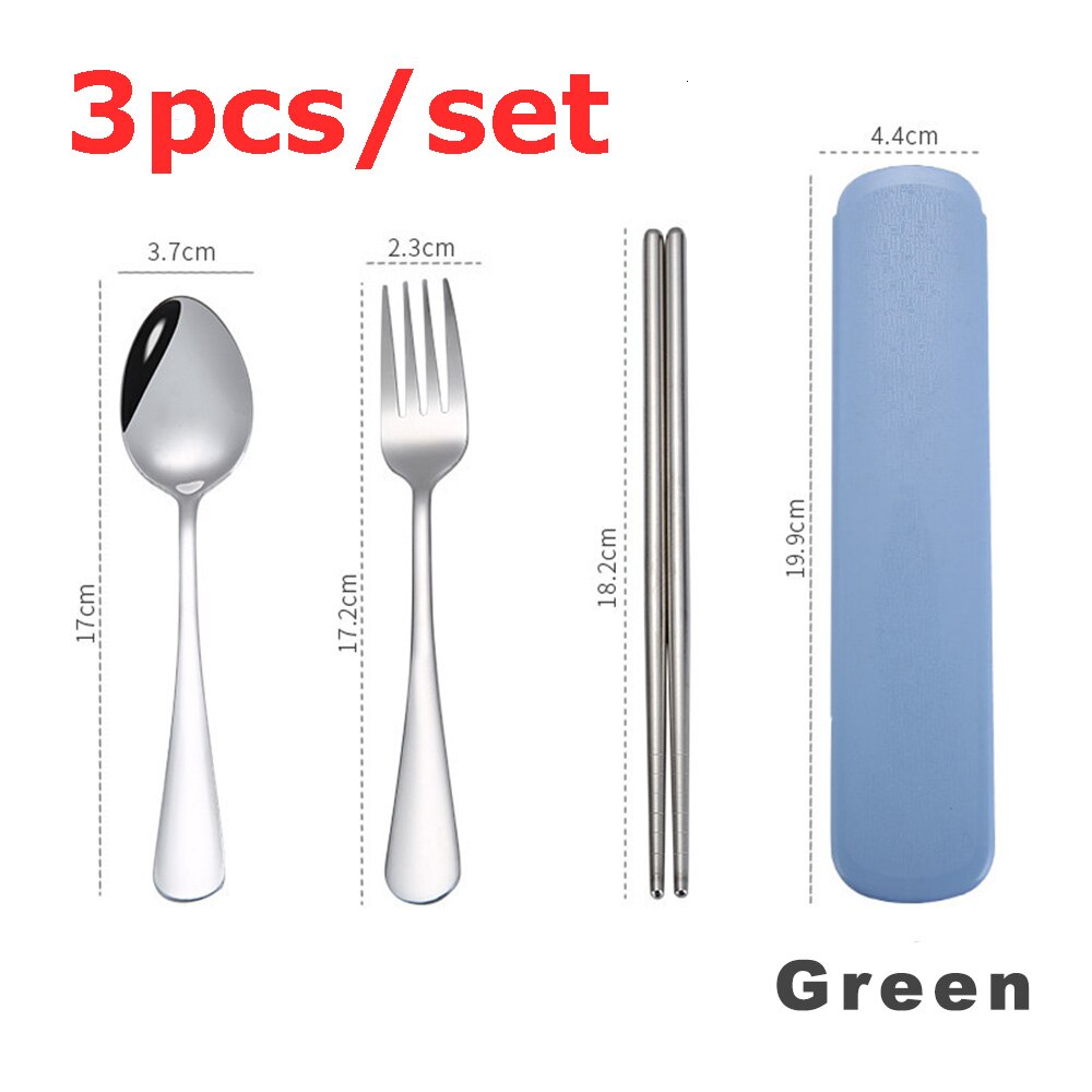 Portable Stainless Steel Lunch Storage Snack Tiffin Box Lunchbox Bag Bento Boxes Dinner Food Container Microwave For Kids Adults: 3pcs-blue