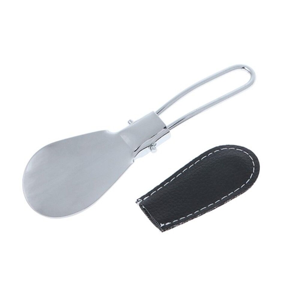 Foldable Stainless Steel Shoe Horn Long Shoespooner Spoon