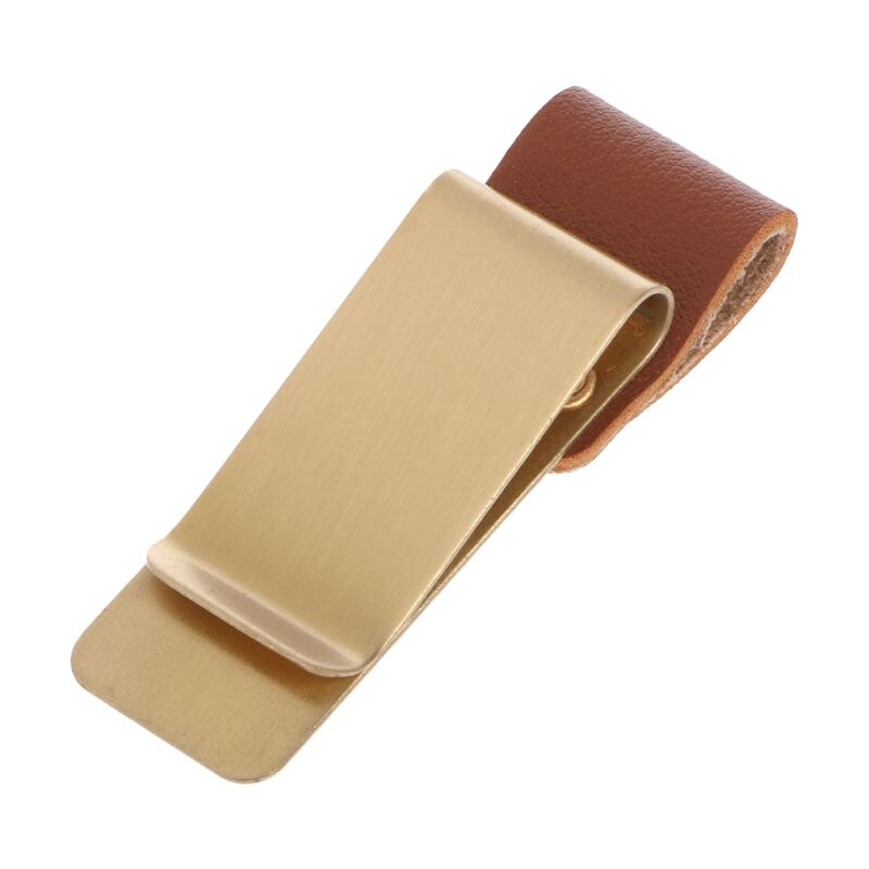 Handmade Leather Stainless Steel Pen Holder Clip Journal Notebook Paper Folder: 4